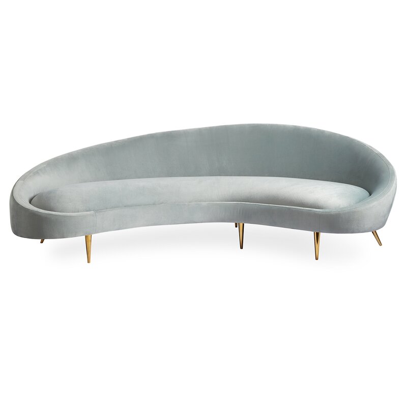 Ether+Velvet+Curved+94+Round+Arm+Sofa